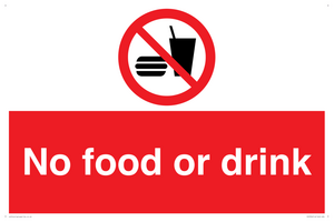 No food or drink